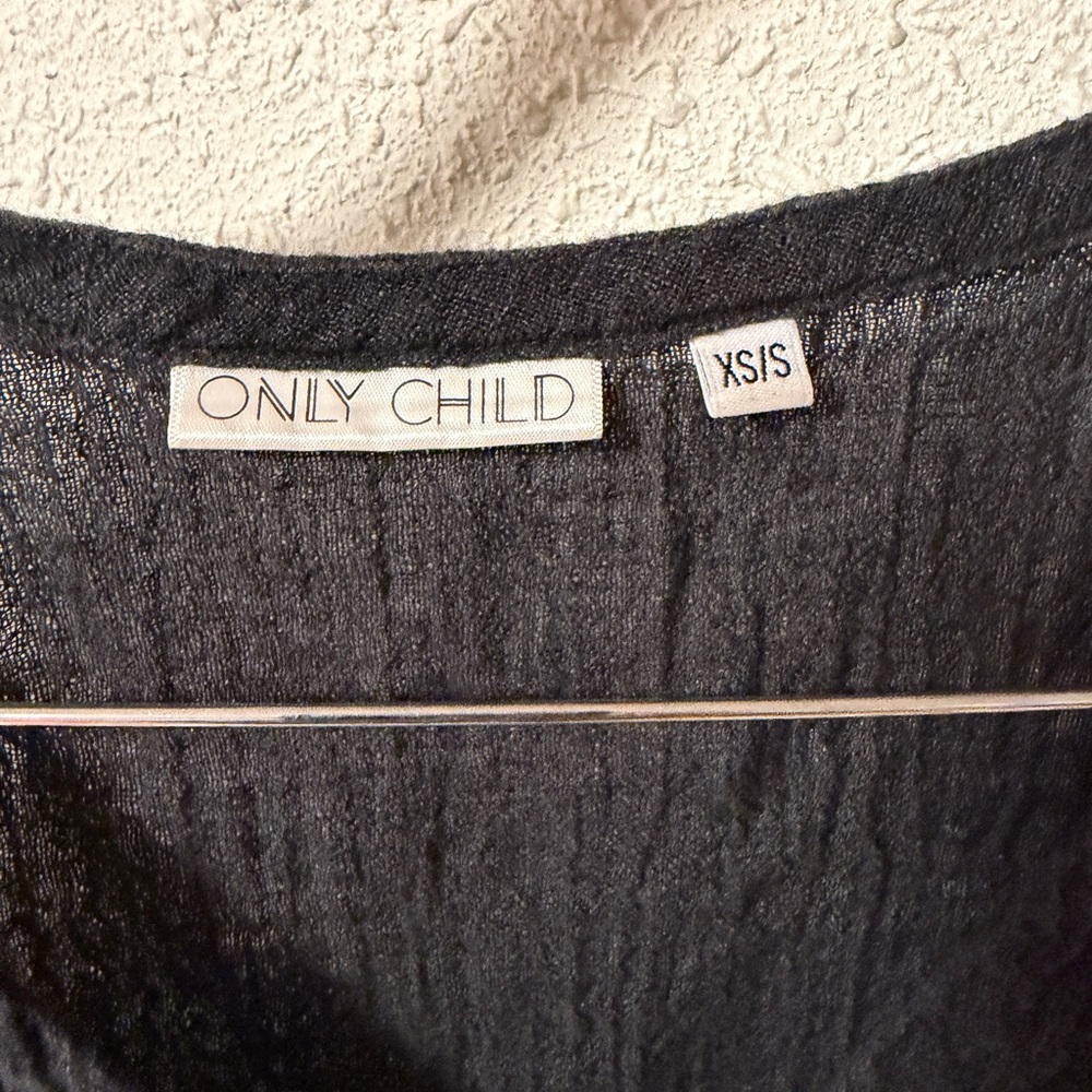 Only Child Women's Black Linen Gauze Lagenlook tunic XS/S - Picture 2 of 4